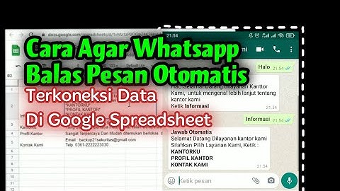 Cara Whatsapp Bisa Membalas Pesan Otomatis Terkoneksi Google Spreadsheet