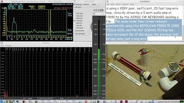 VLF RECEIVE ANTENNA - BIPOLAR TESLA COIL with massive Ferrite Core - resonated to 17.65 Khz(pt2)