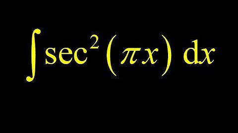 Integral of secant squared (sec(pi*x))^2 informally and with a u-substitution u=pi*x.
