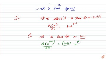 Using mathematical induction prove that `d/(dx)(x^n)=n x^(n-1)` for all positive integers n....