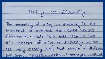 Unity In Diversity Essay In English 🤝🙏||Short Essay