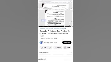 ADRE Computer Skill Test#CPT#computer_proficiency_test #adre2022#msword #msexcel #mspowerpoint