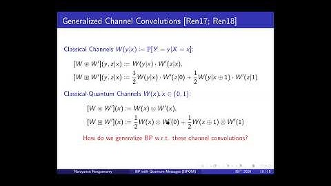 Quantum Advantage via Qubit Belief Propagation - ISIT 2020