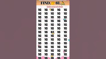 Find 👉 61 odd number puzzle 🧩 #quiz #challenge #quiztime #iqtest #puzzle #find #ढूंढो #gkquiz #gk