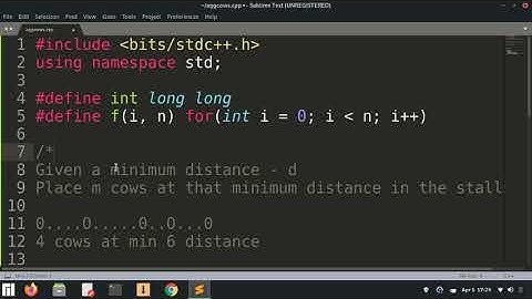 Data Structures: Lecture 8: Important - Coding the Aggressive Cows Problem with Binary Search: