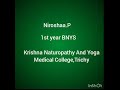 BNYS || Naturopathy || krishna Naturopathy and yoga medical college, trichy