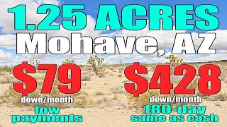 180 Day Same as Cash 428 DownMonth  - 1 25 Acres in Mohave AZ!