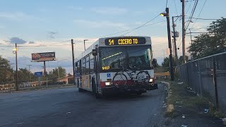 (Reroute) Ride: CTA Bus Route 54 Cicero from 24th Place to Montrose on a 2009 New Flyer D40LF #1987