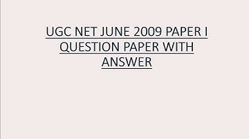 "UGC NET JUNE 2009 SOLVED PAPER" #ugcnetliterarydiary