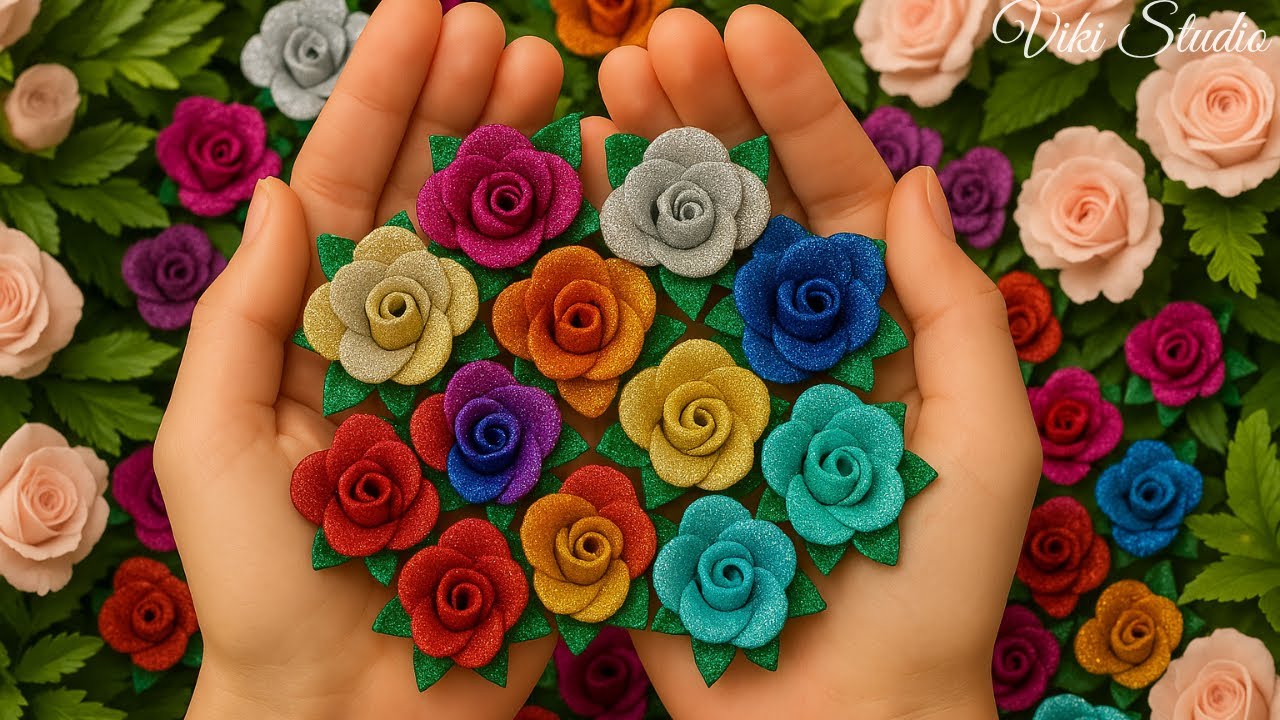 WOW! 💥 5 EASY Flowers from Foam Sheets! DIY Home Decorations