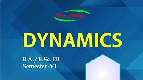 chapter 1 exercise 1.3 solution dynamics 6th semester maths solution