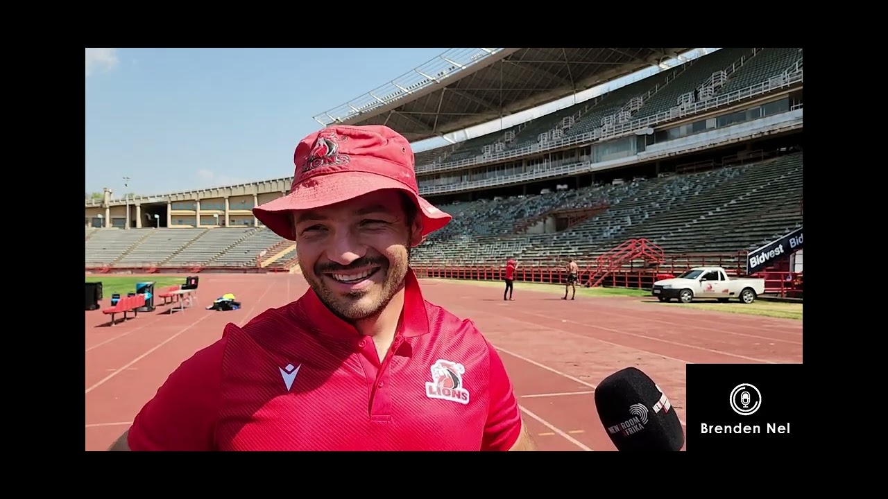 LIONS:  Scrum coach Julian Redelinghuys chats ahead of the start of the URC Season