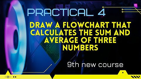 9th | Practical - 4 | Sum & Average of three numbers | Flowchart & Algorithm
