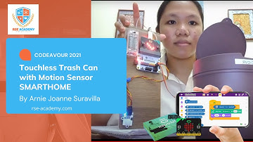 Touchless Trash Can with Motion Sensor "SMARTHOME" with Microbit