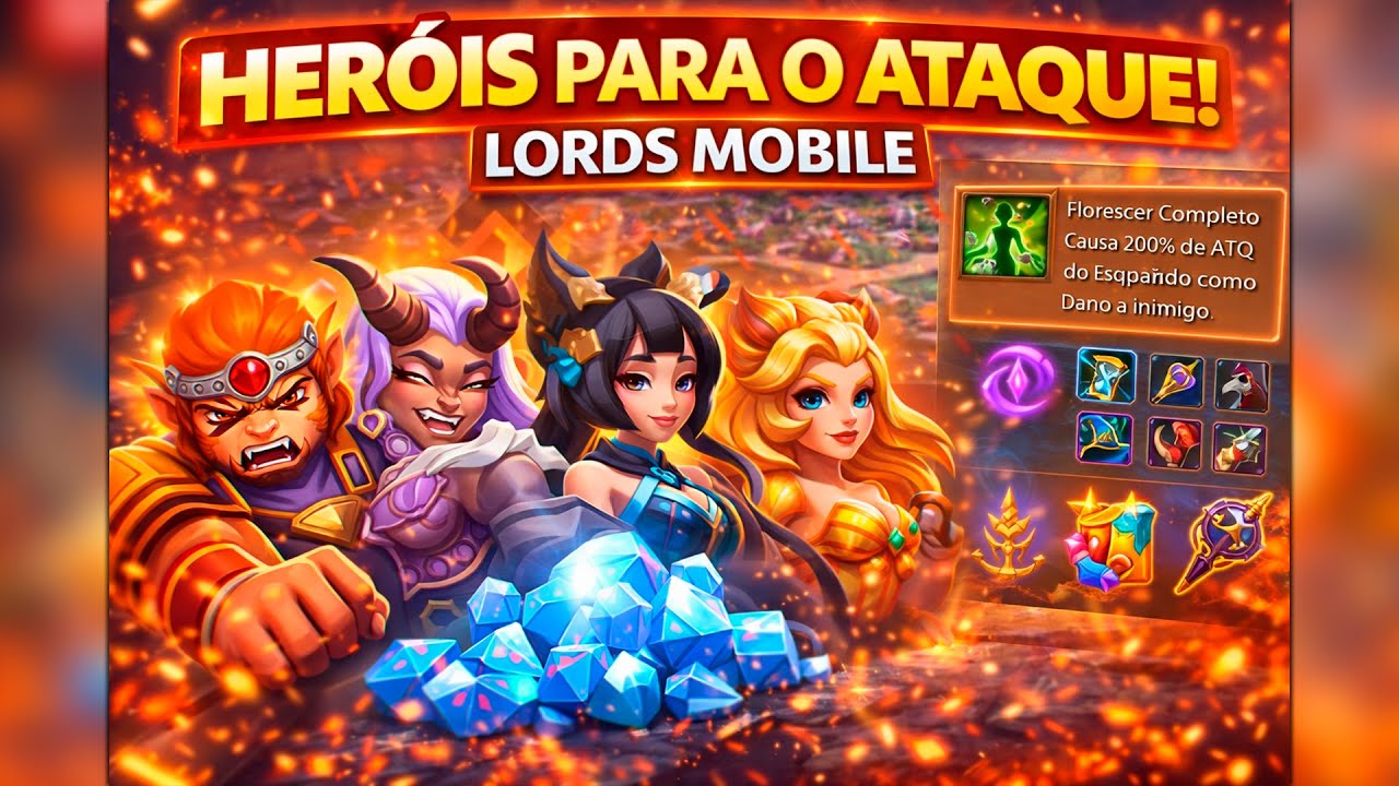 Quais Heróis Usar no ATAQUE? | Lords Mobile Dicas para Bater Mais Forte