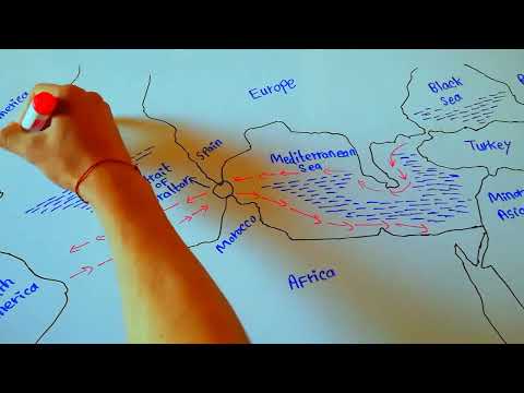 Trade routes on