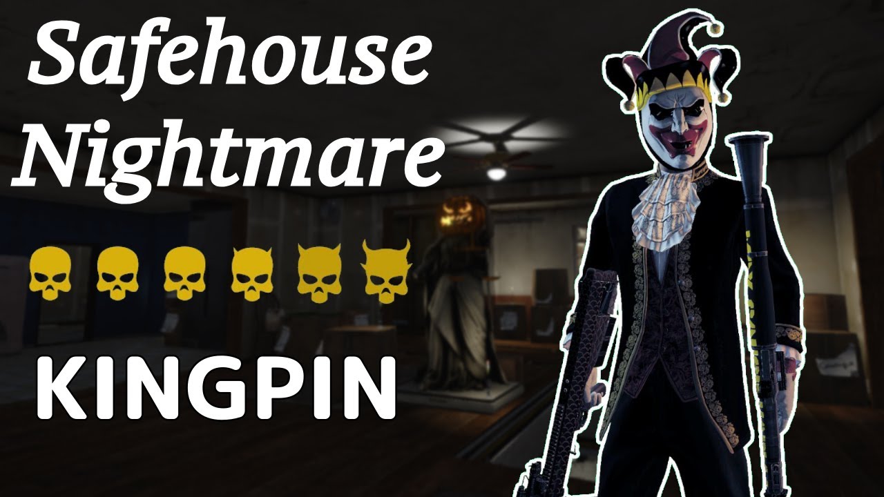 PAYDAY 2 - Safehouse Nightmare DSOD Solo No Ai, Downs, Uppers - Kingpin Build