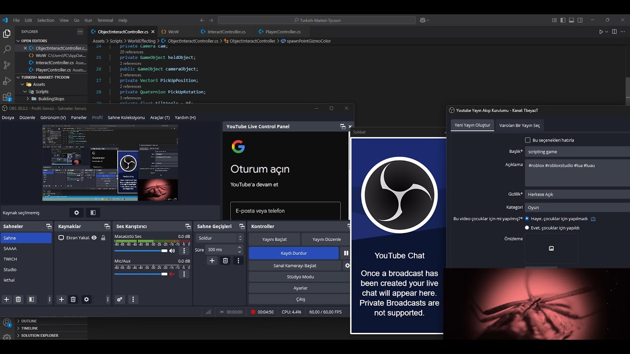 scripting a unity game - YouTube