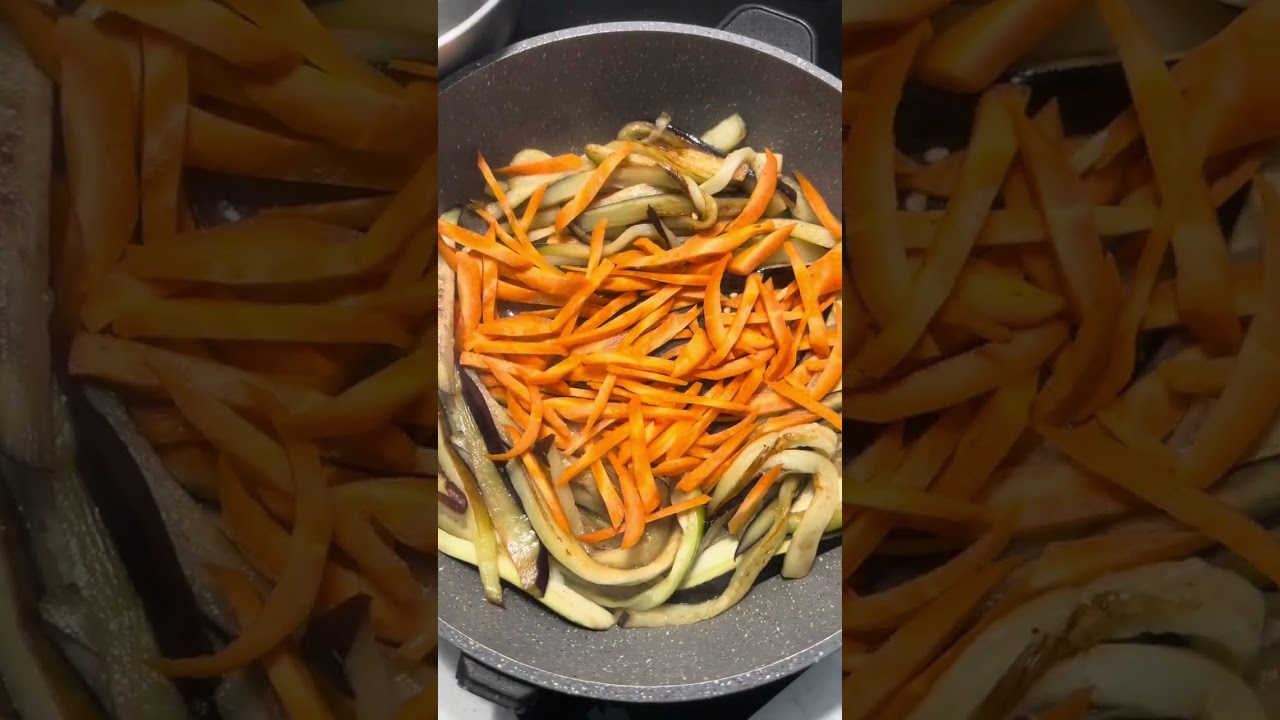  Постный рецепт-Овощное рагу с баклажанами и с грецкими орехами+ Самая вкусная фунчоза с овощами