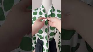 Vintage Scarf Buckle Hack For Loose Polka Dot Office Blouses