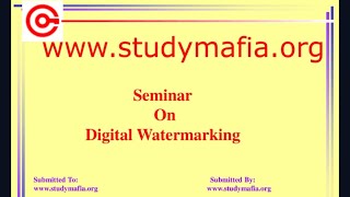 Digital Watermarking PPT Seminar Pesentation Free Download