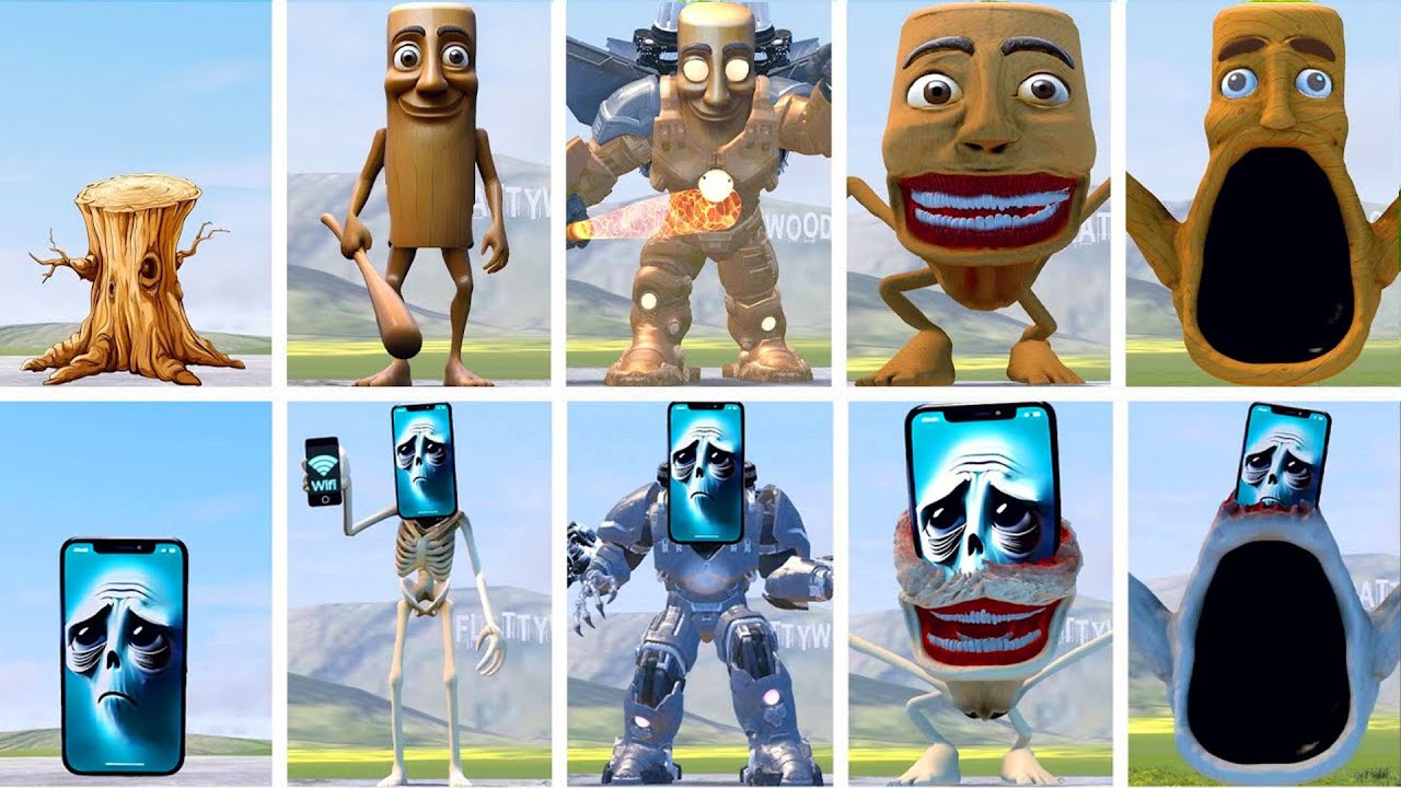 Эволюция Pot Hotspot против итальянских мемов TUNG TUNG TUNG SAHUR от ИИ в Garry's Mod!