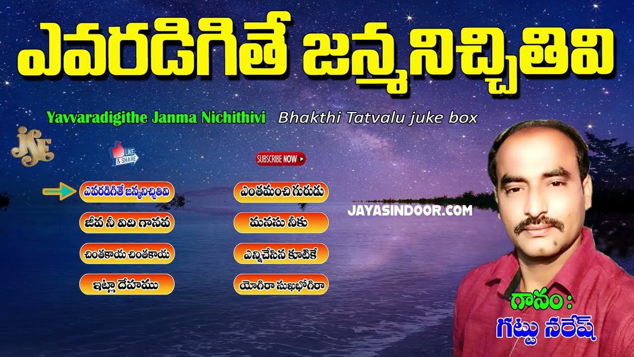 Gattu Naresh Bakthi Tatvalu | Yavvaradigithe Janma Nichithivi | Telugu Bajana Thatvalu | Bhoja Raju bekijken op YouTube