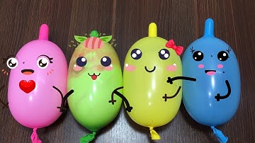 Making Slime With Funny Balloon Cute Doodles | Satisfying Slime Videos