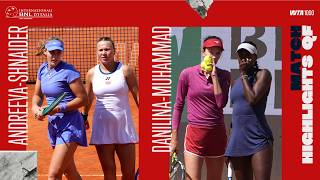 Andreeva/Shnaider vs Danilina/Muhammad | QF Highlights | Rome 2026