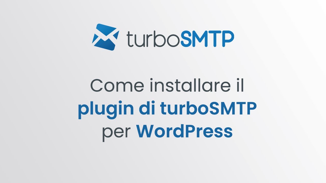 Come installare il plugin di turboSMTP per WordPress - YouTube