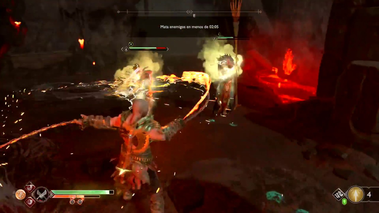 God of War 4 Favores Pruebas de Muspelheim Prueba II Nivel