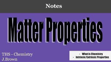 ChemNotes: "What is Chemistry" & "Intrinsic/Extrinsic Properties"