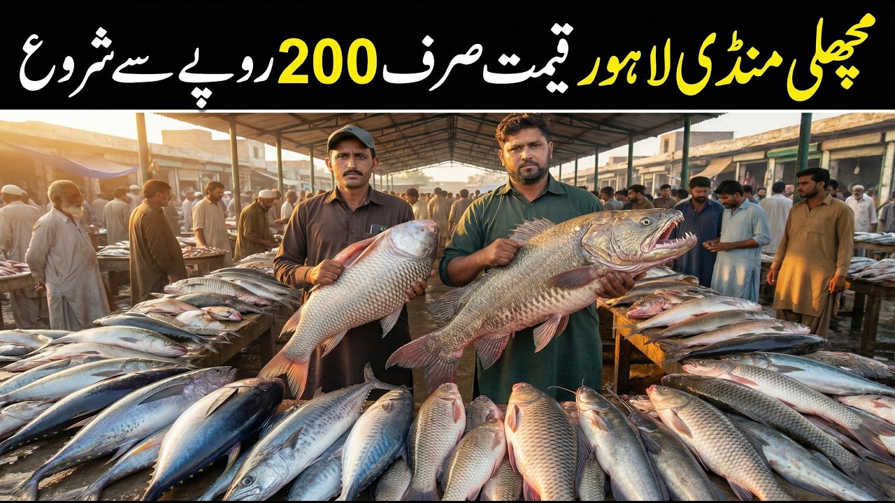 Lahore ki Sabse Bari Wholesale Fish Market — Fresh Rates Today | Sasti Machli Reality Tour