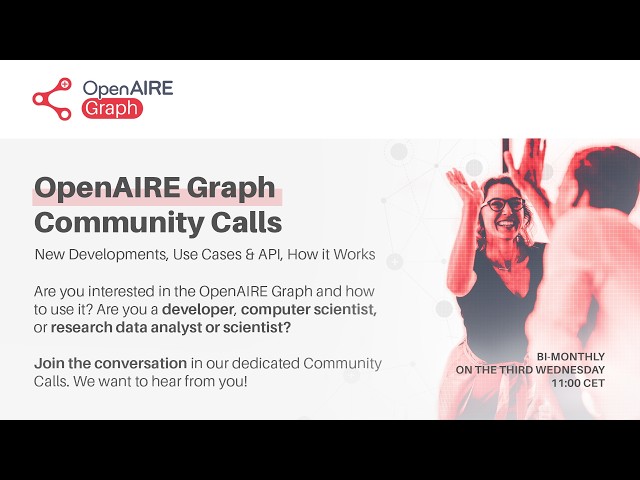 Thumbnail for 25th OpenAIRE Graph Community Call