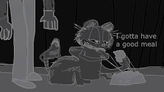 Garfielf But The Colors Are Dark