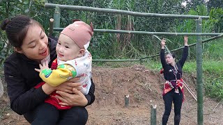 18 Year Old Single Mom - Building Bamboo House With Her Child Ep1 - Building A New Life