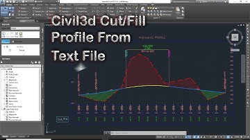 AutoCAD Civil3d Shows Cut/Fill In Profile View |Create Existing Profile From Text File & Add Design.