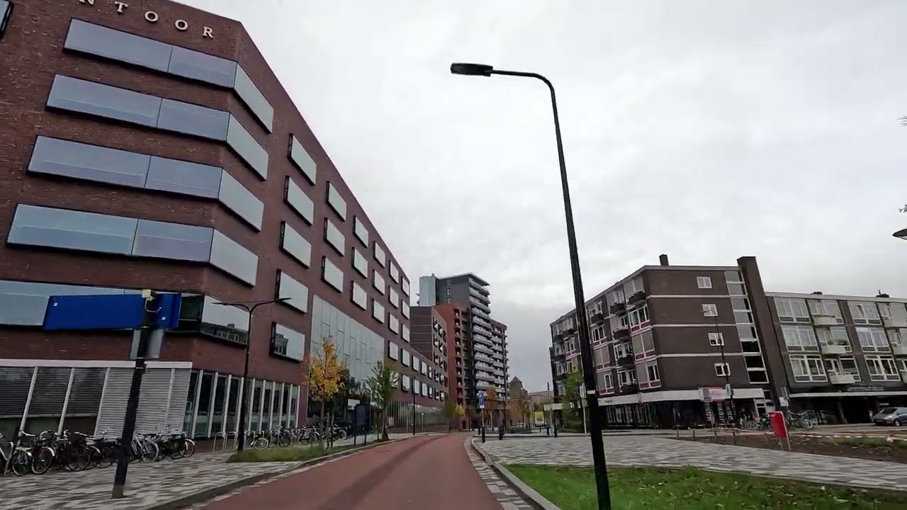 Driving in Enschede, the Netherlands.
