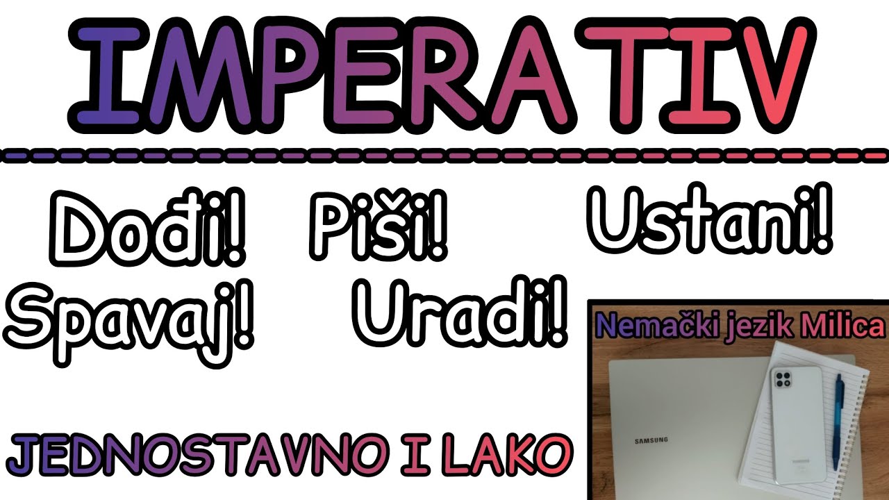 Dođi ! Spavaj! Uradi ! Zatvori prozor! Zatvori vrata ! IMPERATIV U NEMACKOM JEZIKU