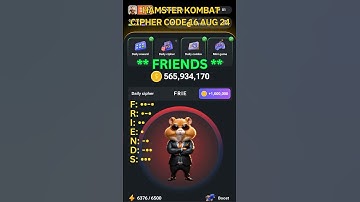 Hamster Kombat Daily Cipher Code 16 AUG I GET 1M Coins #hamsterkombat #hamsterkombatciphercode 🐹�