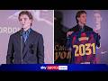 Anthony Gordon signs for Barcelona for £69.3m and speaks Spanish at unveiling