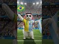 Brazil 🇧🇷 vs Argentina 🇦🇷 Cat Magic 😻 FIFA World Cup Style #funnycat #viral #Brazil #Argentina