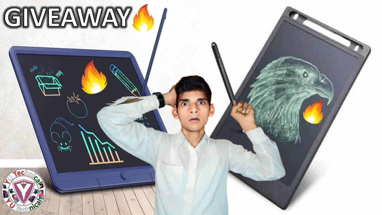Multicolor 8.5" LCD Writing Tablet GiveAway | 8.5" LCD Writing Tablet Unboxing And Review.YU Tech