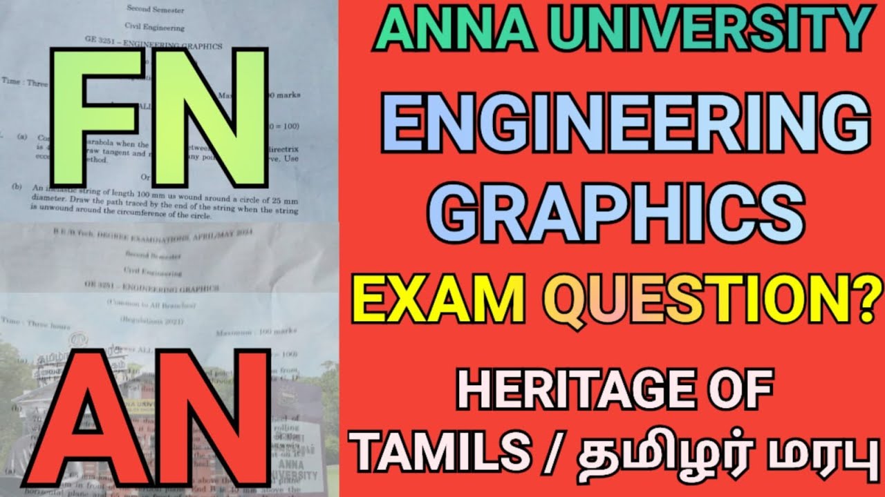 Anna University FN/AN Engineering Graphics Exam Question? | Heritage of ...
