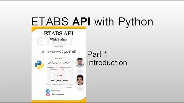 ETABS API with Python, Introduction
