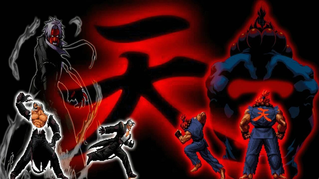KOF MUGEN Three Sacred Treasures vs Orochi - Dark God Rugal vs Shin ...