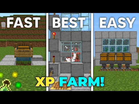 NEW 3 BEST XP FARM TUTORIAL in Minecraft Bedrock 1.19 (MCPE/Xbox/PS4/Nintendo Switch/PC)