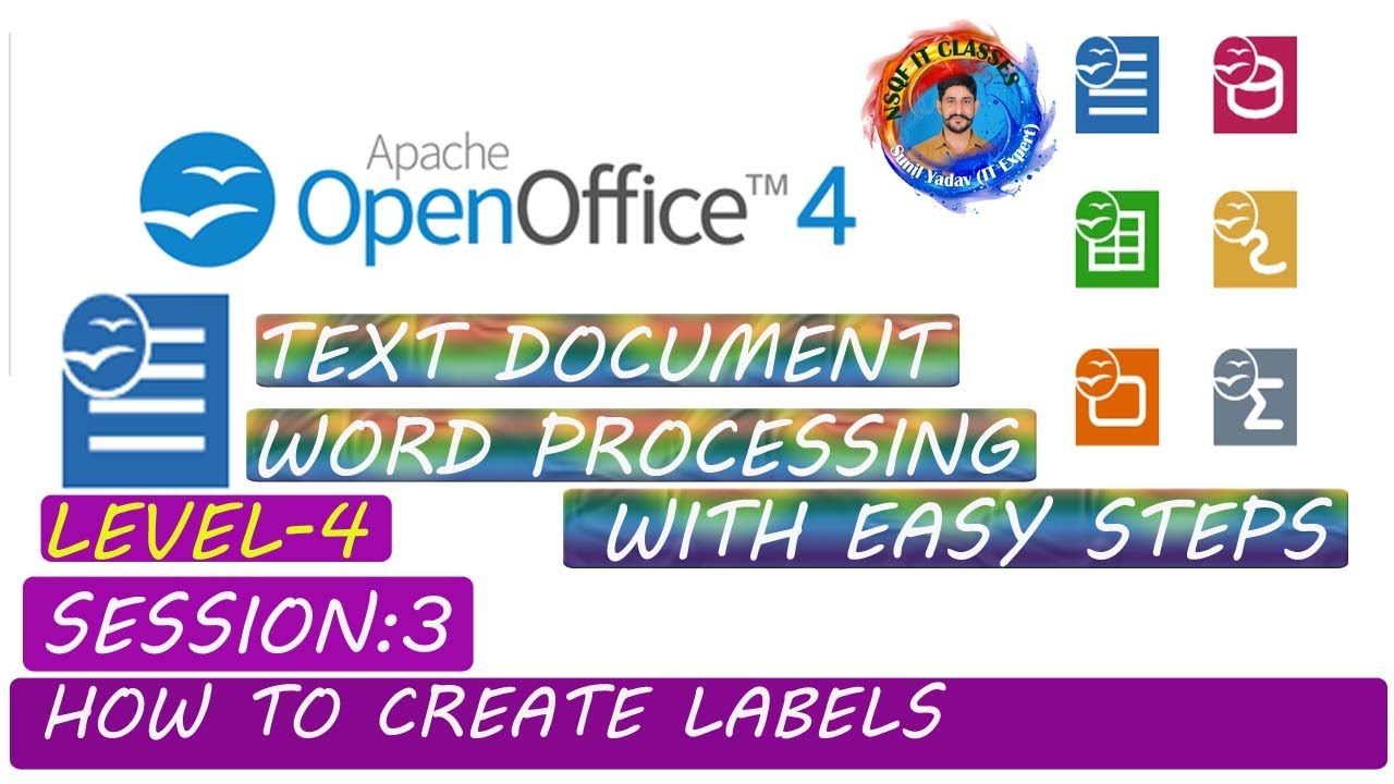 level 4 Apache Office s-3 How to create Labels II NSQF IT - YouTube
