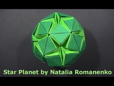 Kusudama Star Planet Amp Stellar Flare By Natalia Romanenko Part 2 Yakomoga Origami Tutorial