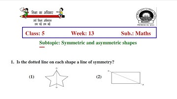 EDMC Class 5 Maths Week 13 Symmetric and Asymmetric Shapes @KNOWLEDGEKINGDOMsolutionsolution MCD kaksha 5